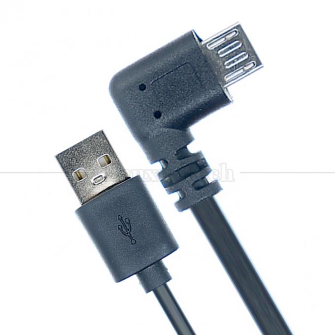1M 2M 3M  1A 2A  3A Data Charging 90 Degree Right Angle USB Micro Extension Cable for  Phone Tablet 3