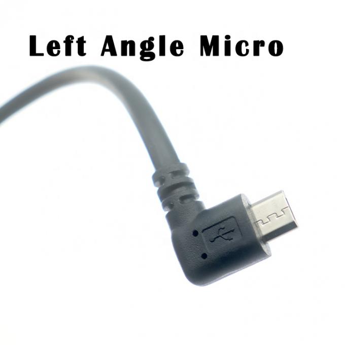 Customized 1m 2m 3m 5m 90 Degree Left Angle Micro B 5p to USB A Male Cable 1