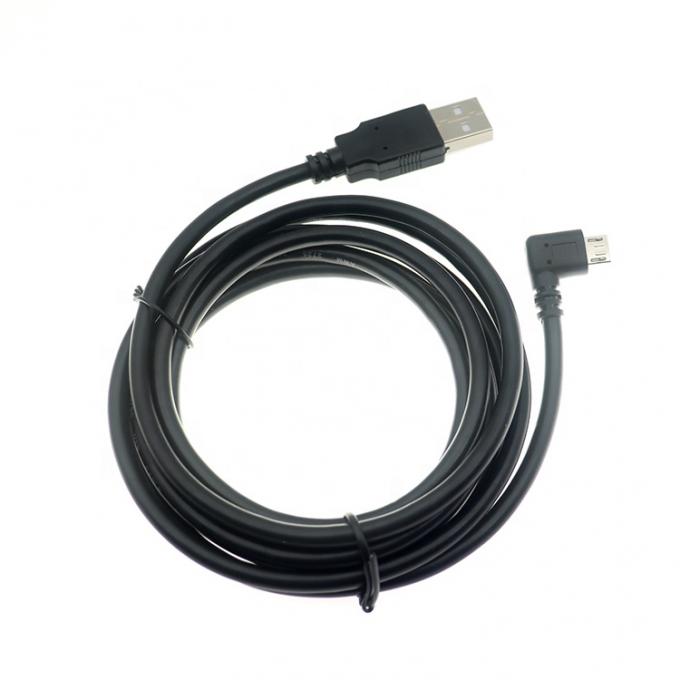 Customized 1m 2m 3m 5m 90 Degree Left Angle Micro B 5p to USB A Male Cable 3
