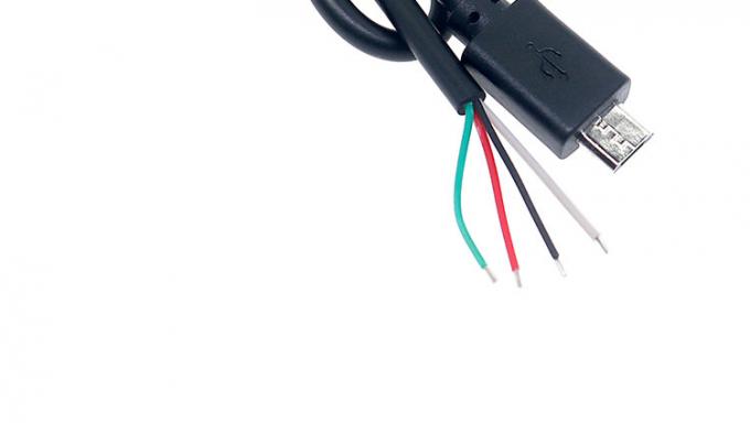 OEM Custom Micro B V8 5 Pin USB Male to Open Pigtail Bare Wires Cable 4