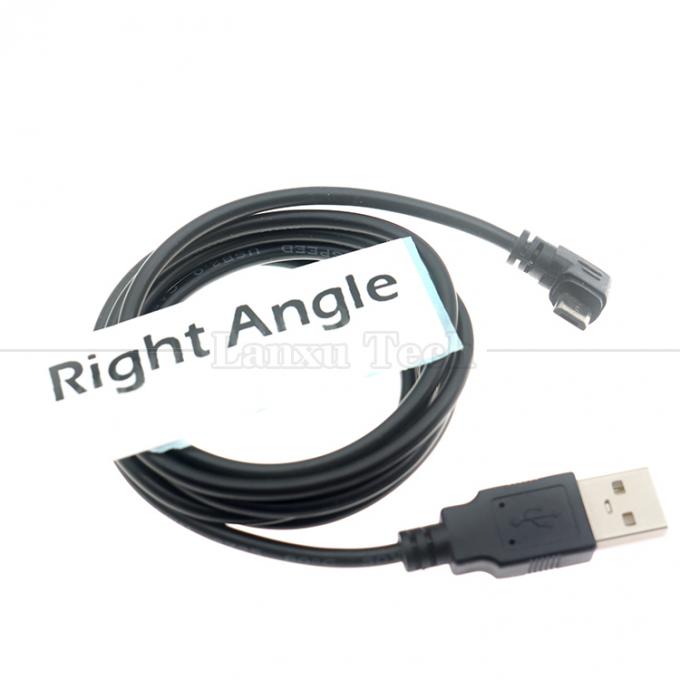 Customization 1m 2m 3m 90 Degree Right Angle Micro B V8 Connector to USB Extension Data Charger Cable 3