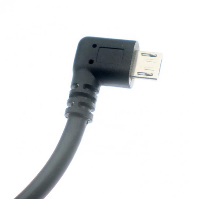 Customized 1m 2m 3m 5m 90 Degree Left Angle Micro B 5p to USB A Male Cable 2