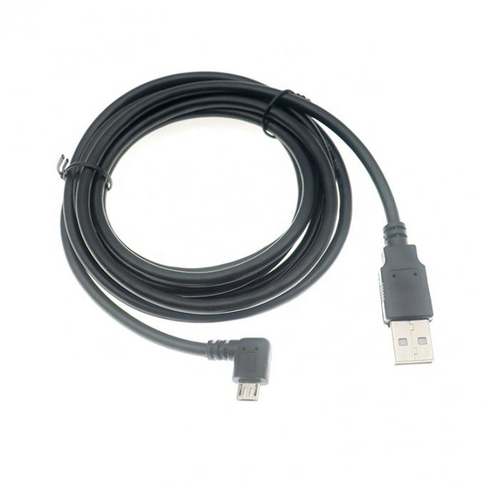 Customized 1m 2m 3m 5m 90 Degree Left Angle Micro B 5p to USB A Male Cable 4