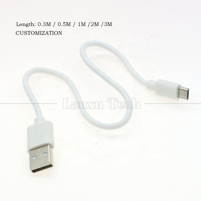 Short 30cm 50cm 1m White Black Data Fast Charging 1A V8 Micro B to USB A Male Charger Cable for Android Phone Power Bank Speaker 6