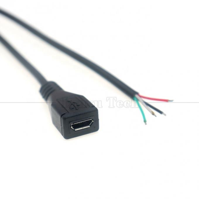 OEM Data Charging Micro b 5 PIN USB Male Female to Open 2 4 Cores Bare Wires Pigtail Cable 2