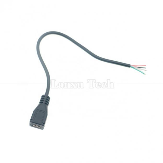 OEM Data Charging Micro b 5 PIN USB Male Female to Open 2 4 Cores Bare Wires Pigtail Cable 4