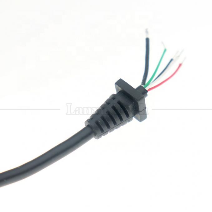 Custom Data Charging Shiled Micro Usb to Open Tinned Wire End Pigtail Power Charger Cable 2