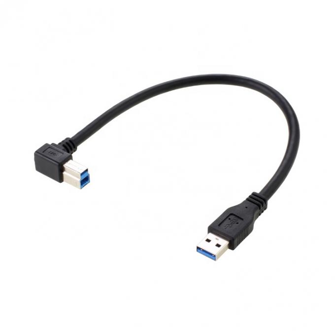 High Speed 5Gbps 90 Degree Right Angle USB 3.0  A Male to USB B Type Printer Cable 1