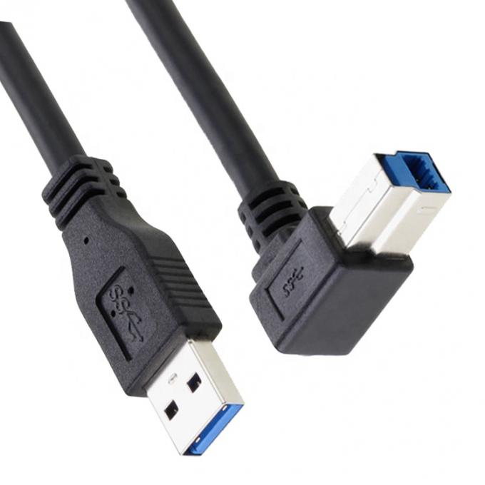 High Speed 5Gbps 90 Degree Right Angle USB 3.0  A Male to USB B Type Printer Cable 5