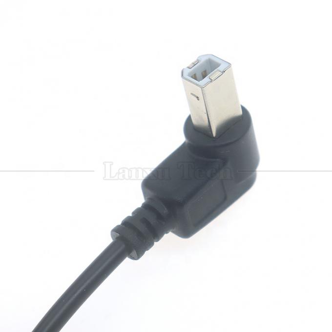 90 Degree Right Angle Type A Male to B Male USB 2.0 Printer Connector Extension Cable 2