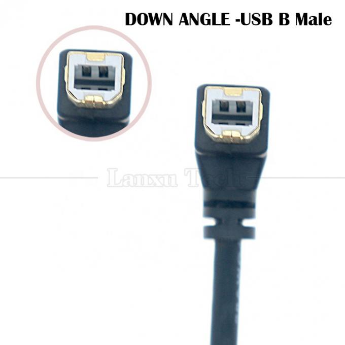 Right Left Up Down Angle 90 Degree Angle USB A to USB B Cable for Printer Scanner 1
