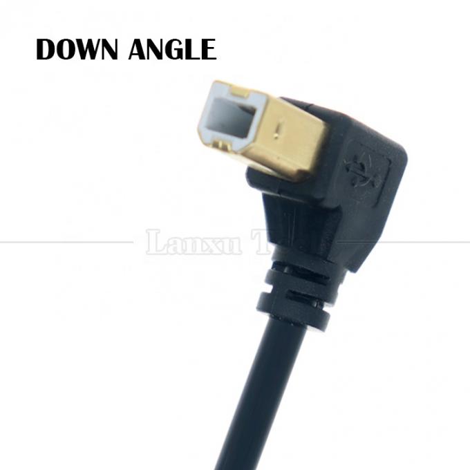 Right Left Up Down Angle 90 Degree Angle USB A to USB B Cable for Printer Scanner 3