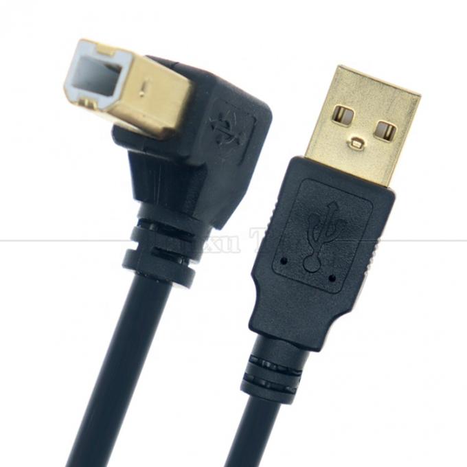 Right Left Up Down Angle 90 Degree Angle USB A to USB B Cable for Printer Scanner 2