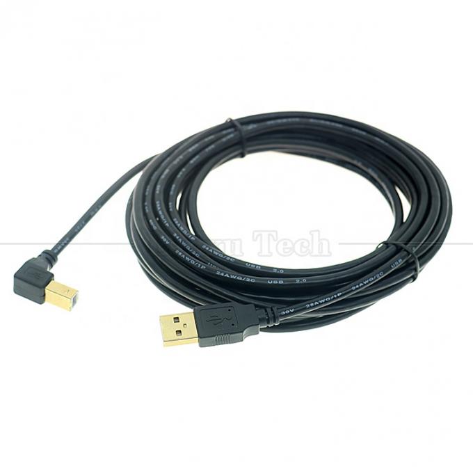 Right Left Up Down Angle 90 Degree Angle USB A to USB B Cable for Printer Scanner 5