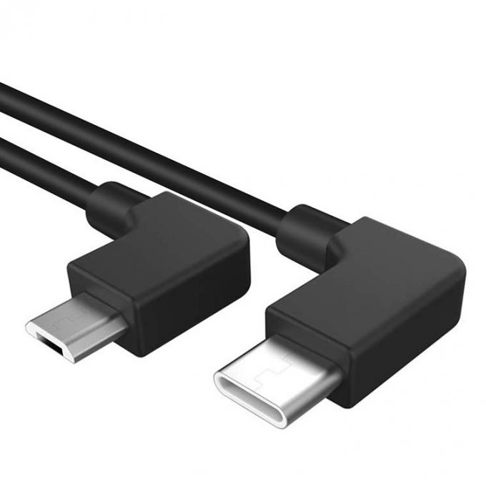 90 Degree Angle Micro B to Type C USB Cable for UAV 3