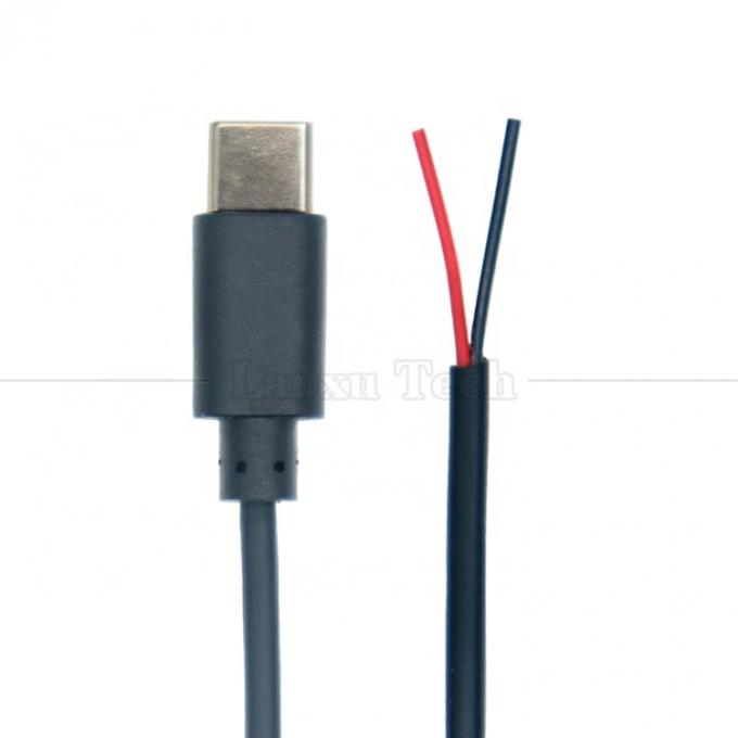 Custom Data Charging 2 4 Cores USB Type C Male Female to Stripped Open Wire End Pigtail Cable 4