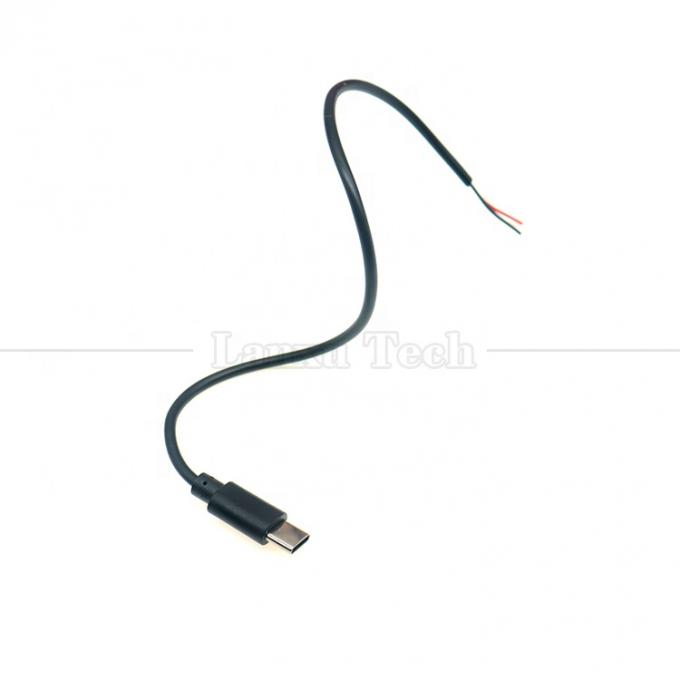 Custom Data Charging 2 4 Cores USB Type C Male Female to Stripped Open Wire End Pigtail Cable 5