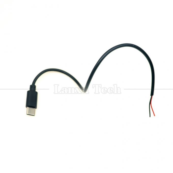 Custom Data Charging 2 4 Cores USB Type C Male Female to Stripped Open Wire End Pigtail Cable 6