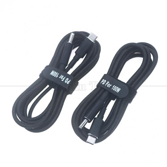 Nylon Braided 100W 20V 5A PD Type C to DC 4.5x3.0 7.4x0.6 Adapter Charging Cable for HP Dell Lenovo Asus Acer Samsung Laptop 0