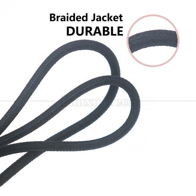 Nylon Braided 100W 20V 5A PD Type C to DC 4.5x3.0 7.4x0.6 Adapter Charging Cable for HP Dell Lenovo Asus Acer Samsung Laptop 3