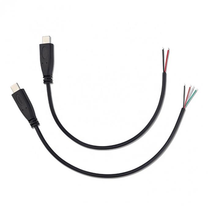 OEM 2 4 Cores USB Type C Male Female to Stripped Open Wire End Pigtail Cable 2