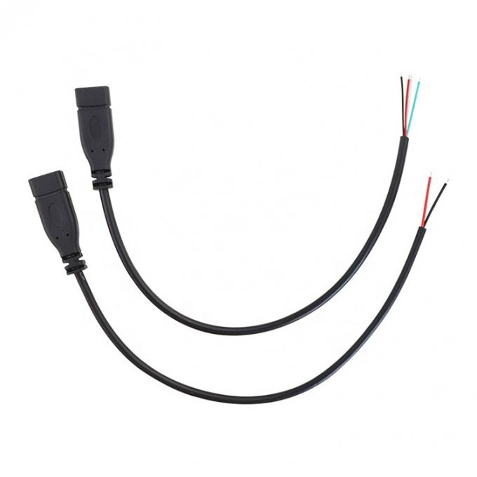 OEM 2 4 Cores USB Type C Male Female to Stripped Open Wire End Pigtail Cable 3