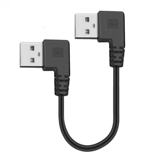 CUSTOM 0.25M 0.3M 90 Degree RIght Angle Male USB to Right Angle Male USB 2.0 Cable 2