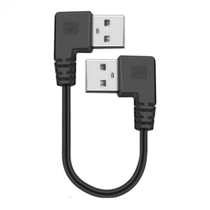 CUSTOM 0.25M 0.3M 90 Degree RIght Angle Male USB to Right Angle Male USB 2.0 Cable 4
