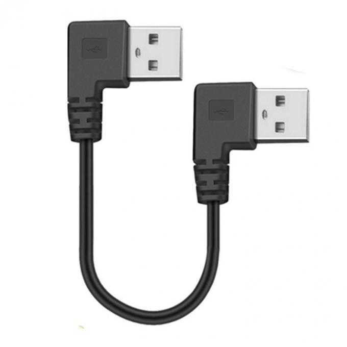 CUSTOM 0.25M 0.3M 90 Degree RIght Angle Male USB to Right Angle Male USB 2.0 Cable 3