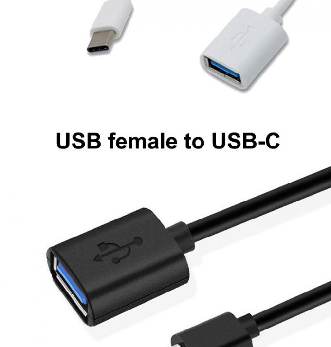 USB Type C Male to USB 2.0 A Female OTG Adapter Cable for Phone Laptop 1