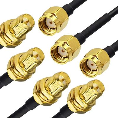 Custom RG 174 SMA Male to SMA Female Assembly Jumper RF Adapter Connectors Coaxial Cables