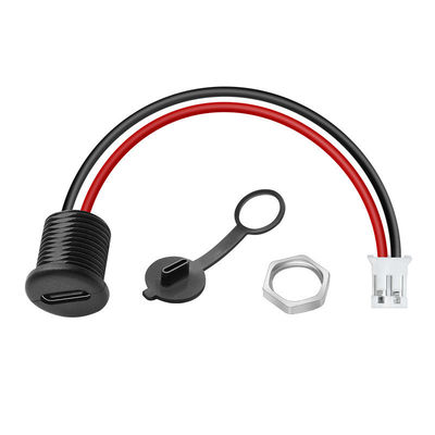 Buy IP67 IP68 Waterproof Cap USB Type C Female Socket Jack to 2 Pin PH 2.0 XH 2.54  SH1.0  VH ZH MX Connector Cable online manufacture