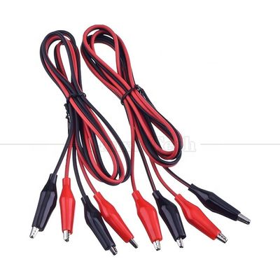 Buy 12v Double Ended Black Red Electrical Test Leads Jumper Wire Alligator Crocodile Clips Cable online manufacture