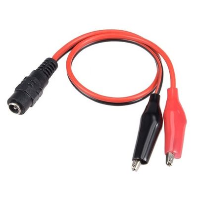 Buy 12V  DC 5.5x2.1mm Female Barrel Jack to Alligator Clips Power Cable Connectors for CCTV Security Camera online manufacture