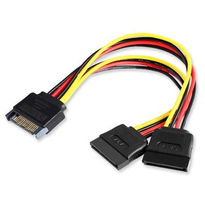 Buy Male to Female Data Sata 15 Pin Power Y Splitter Cable for Computer  HDD SSD PC Case online manufacture