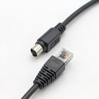 Buy Custom Male to Male RJ45 to 8 Pin Mini Din Connector Cable online manufacture