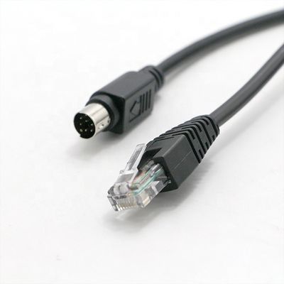 Buy Custom 1M 2M Male to Male Female RJ45 to 8 Pin Mini Din Connector Cable online manufacture