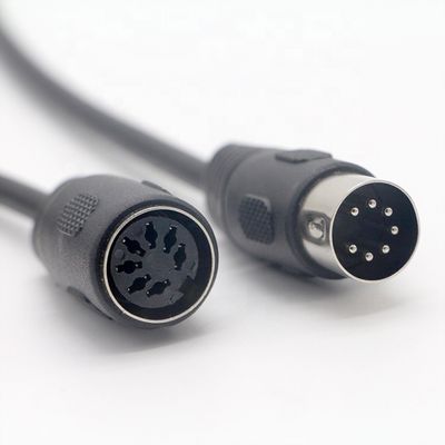 Buy Custom Audio Stereo Midi System Signal Male To Female 7 Pin Din Control Extension Cable For Fender online manufacture