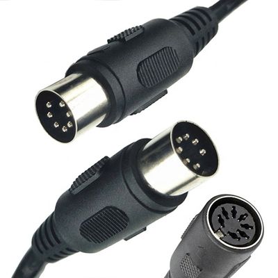 buy Custom Shiled Fully Connected Male to Male Female 7 Pin Din Midi Cable online manufacture
