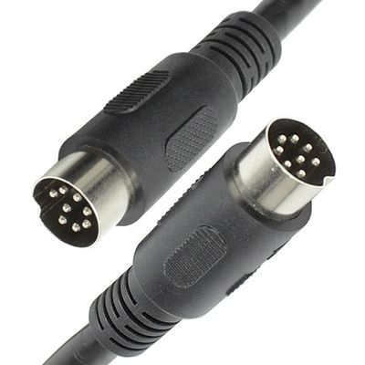 Buy Custom Fully Connected Shielded Male to Male Large 8 Pin Din Cable online manufacture