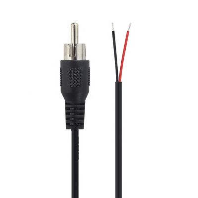 buy Custom RCA Male Plug to Bare Stripped Wire Tinned Ends Cable online manufacture