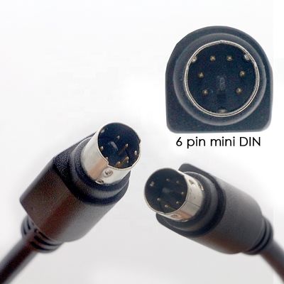 Buy Customization 1m 2m 3m Male to Male Female 6 Pin Mini DIN Extension Cable online manufacture