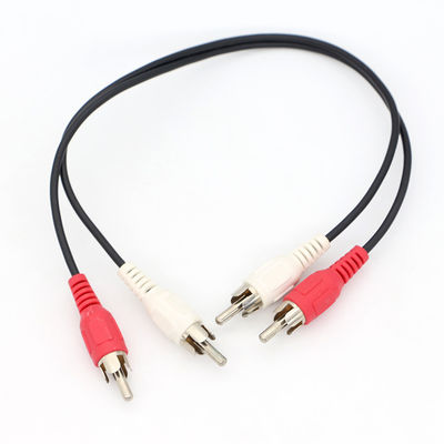 Buy High End Audio Video TV Y Splitter 2 RCA Male to 2 RCA Male Audio Video Cable online manufacture
