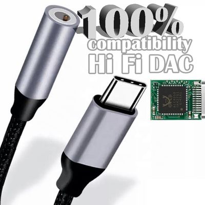 Buy Hifi DAC USB Type C to 3.5mm Headphone Jack Audio Adapter for Samsung Huawei Oneplus Meizu Google Oneplus online manufacture