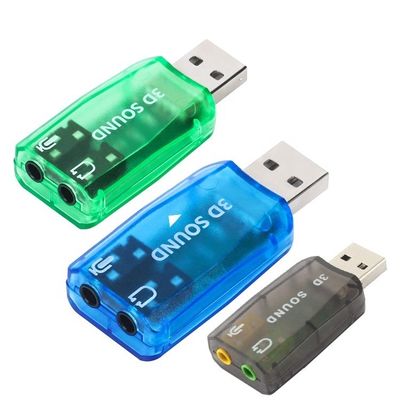 Buy Plug and Play 5.1 External 3D Mic Stereo Studio Audio USB Interface Sound Card Adapter with 3.5mm Headphone online manufacture