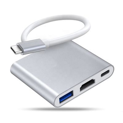 Buy 3 in 1 PD Charging 4K 1080P USB Type C OTG Docking Station Hub Adapter online manufacture