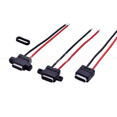 Buy Waterproof USB Type C Solder Female Jack Socket Wire Cable for Laptop Printer online manufacture