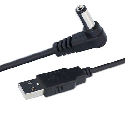 Buy 90 Degree Angle 5.5x2.1mm 5.5x2.5mm 1.35x3.5mm USB to 5V DC Jack Charging Power Cable online manufacture