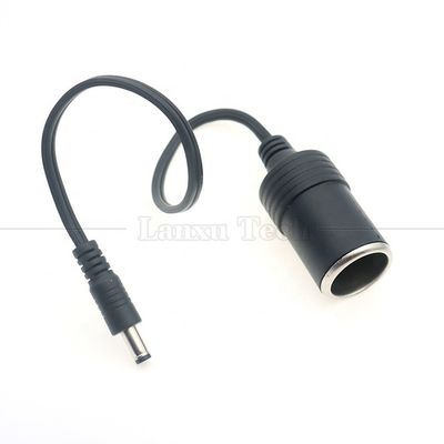 Buy 120W 12V 10A Car Cigarette Lighter Female Socket to DC Male 5.5mm x 2.1mm Power Charger Cable online manufacture