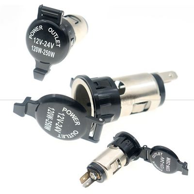 Buy 12v 24v Waterproof Gap Car Cigarette Lighter Female Socket Power Charger Adapter for Motorcycle online manufacture